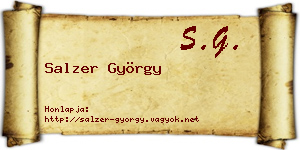 Salzer György névjegykártya